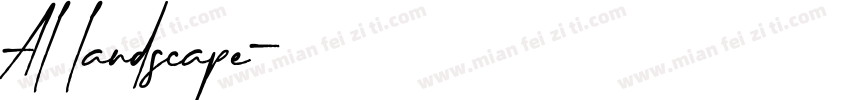 Al landscape字体转换